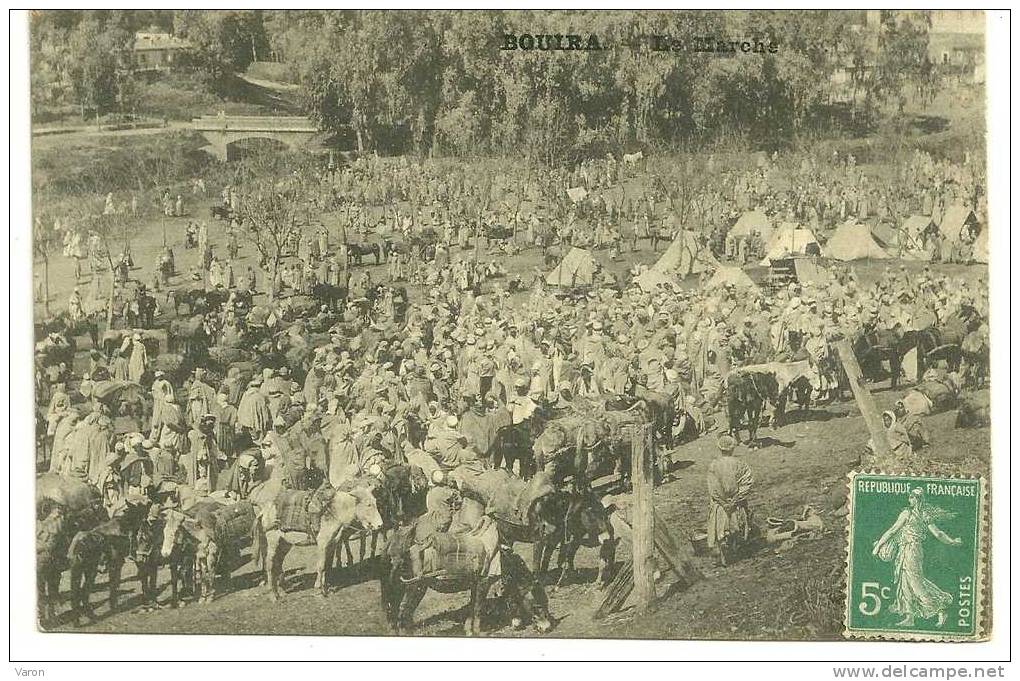 Algérie - BOUIRA - LE MARCHE -  CARTE très animée