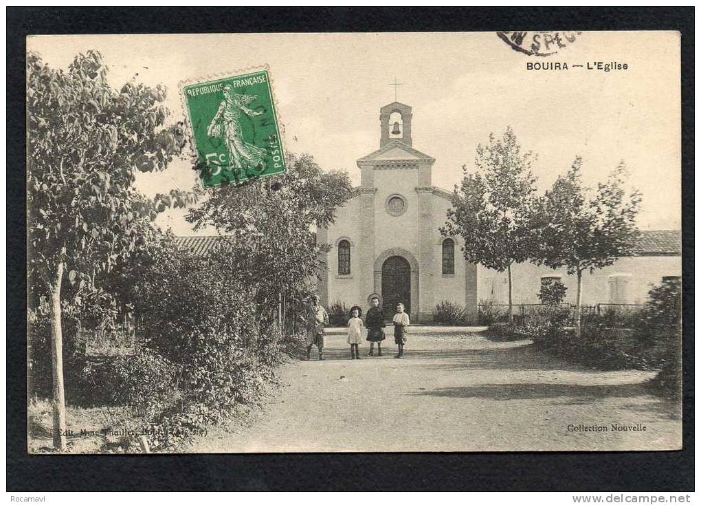 CPA - ALGERIE - BOUIRA - L'Eglise - Belle carte animée