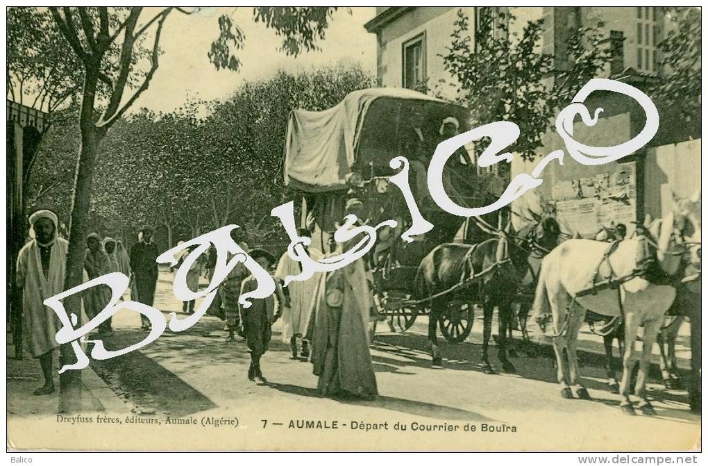 Algérie - Aumale - Départ du Courrier de Bouïra