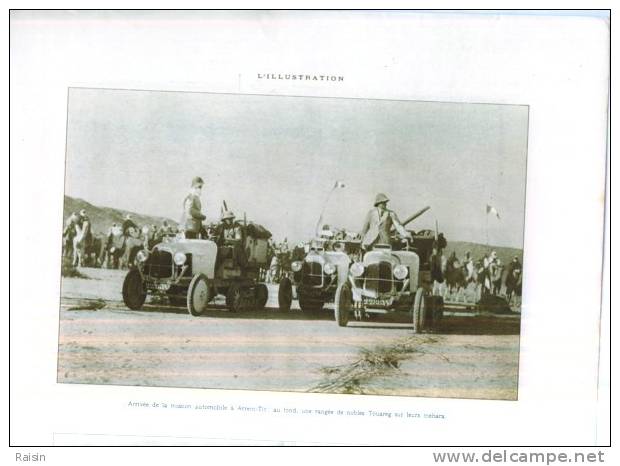 Hoggar  Mission Automobile  Transsaharienne à Tombouctou aménokal Akhamouk souverain  Arrem-Tit  Arrivée Touaregs mehara