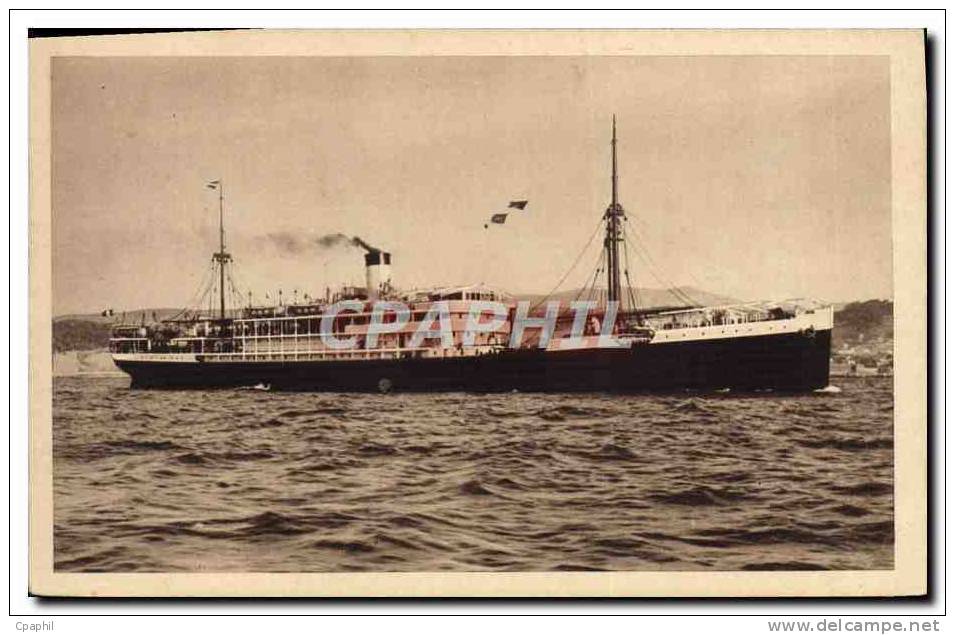 CPA Bateau Paquebot Hoggar Service rapide de Marseille a la Cote