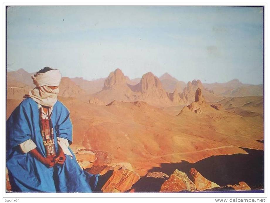 C. Postale  ALGERIE - HOGGAR - HOMME BLEU (1971)
