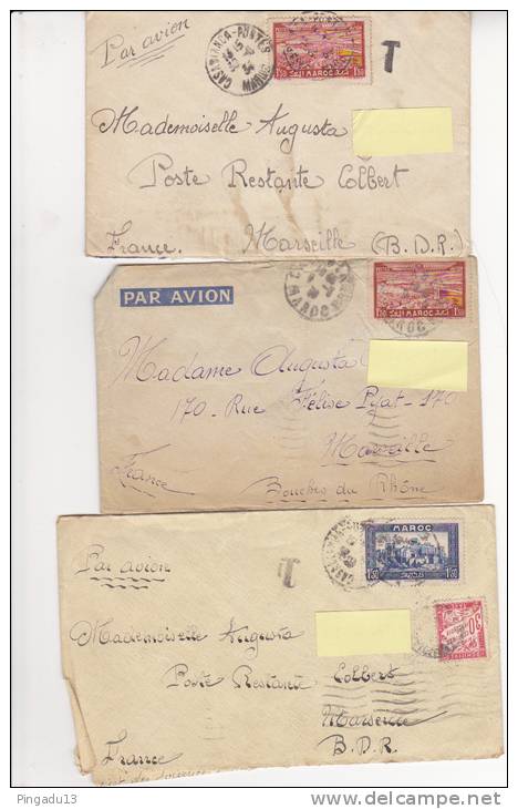 Cie Fraissinet Paquebot Touareg Hoggar Casablanca Maroc Avion  Taxe  Marseille