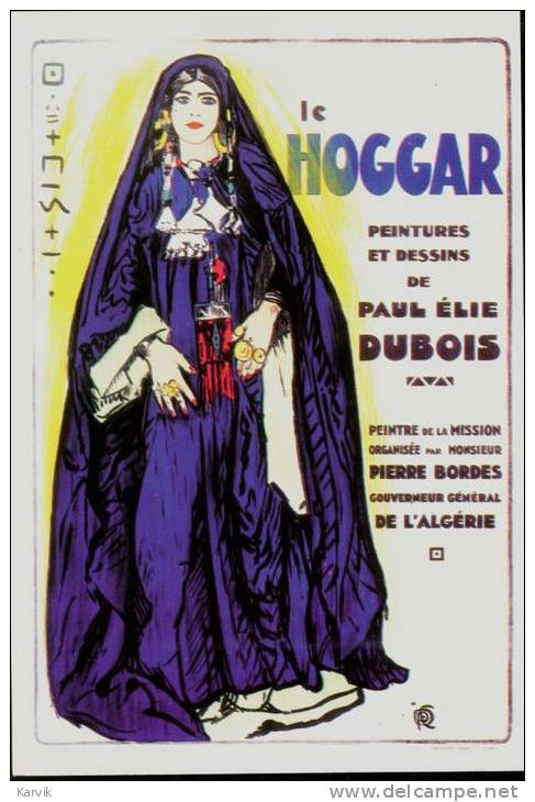 Carte postale Le HOGGAR (Peinture et dessins) P.E DUBOIS 1930 - Algérie