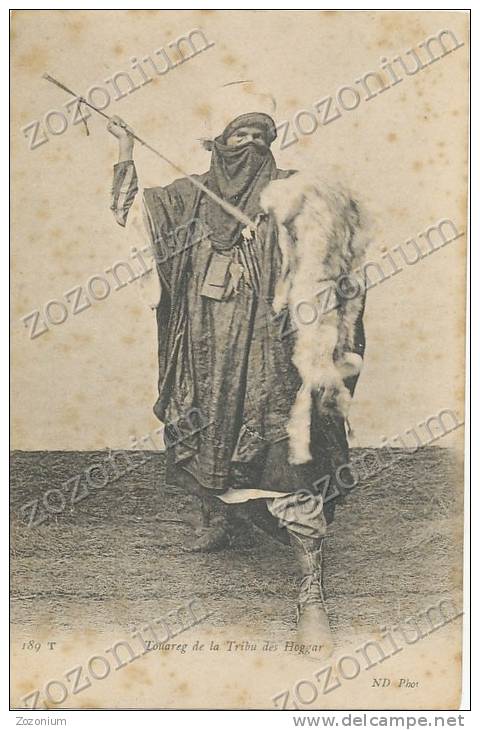 ALGERIE ALGERIA TOUAREG DE LA TRIBU DES HOGGAR THE TRIBE ETHNIC FOLK FOLKLORE COSTUME CLOTHING vintage photo postcard