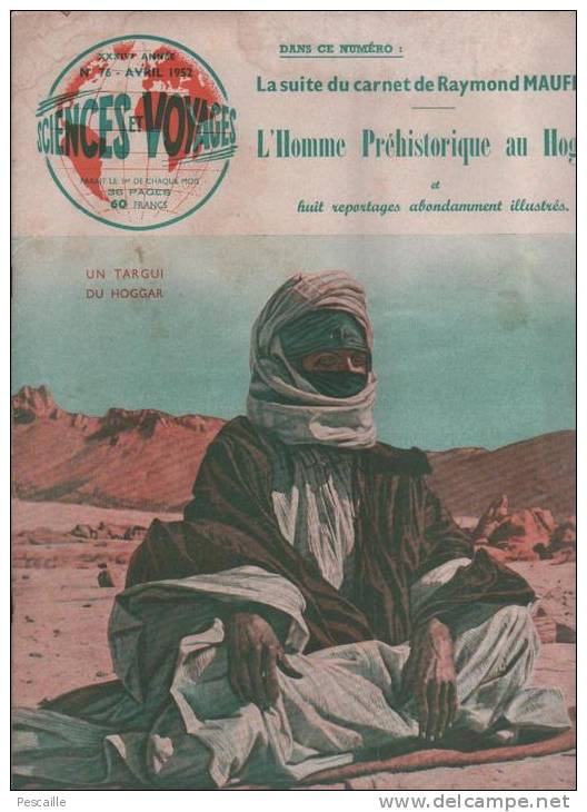 SCIENCES ET VOYAGES 04 1952 - HOGGAR - GABON - SOUDAN - COCA PEROU - CAMEROUN - COCHINCHINE - AUSTRALIE - PERSE