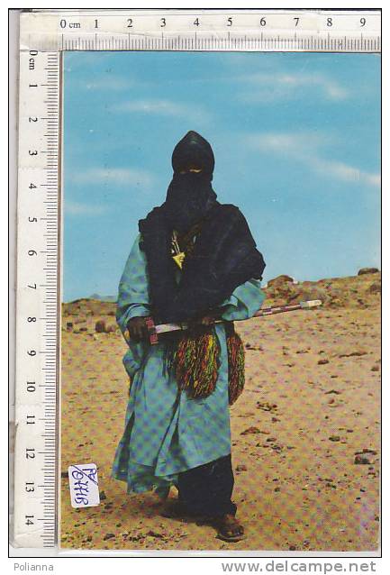 PO0771B# ALGERIA - HOGGAR - HOMME BLEU - TUAREG CON SPADA  VG 1974