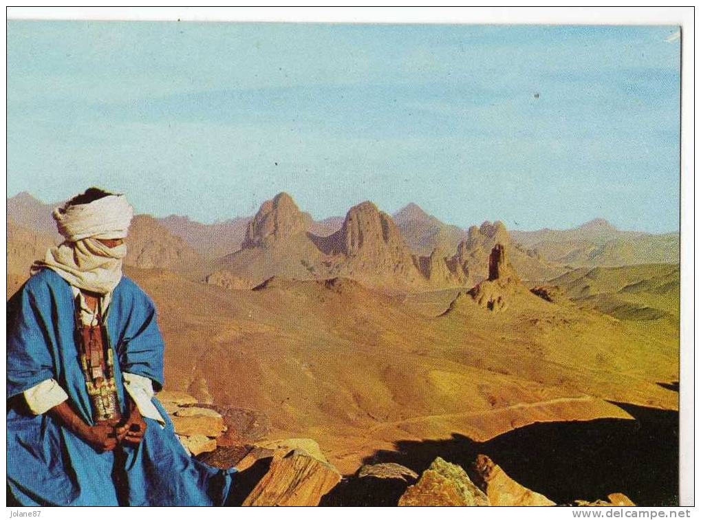 CPM         ALGERIE      LE HOGGAR      L HOMME BLEU