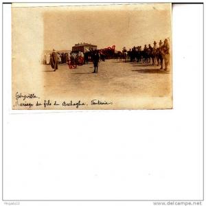 Très rare carte photo Géryville Algérie Mariage fils Bachaga Fantasia