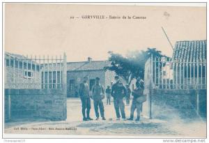 CPA ALGERIE GERYVILLE Entrée de la Caserne Soldats Militaires
