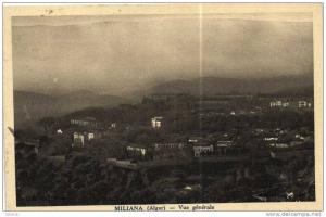 MILIANA  (Alger) Vue generale Recto Verso Timbre 40 c Algerie