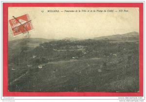 CPA N° 2332 / MILIANA - PANORAMA DE LA VILLE ET DE LA PLAINE DU CHELIF
