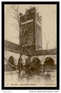 MILIANA - MINARET DE LA MOSQUEE - (CPA)