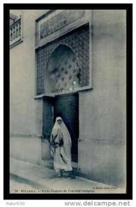 MILIANA - PORTE D'ENTREE DE L'OUVROIR INDIGENE - (CPA)