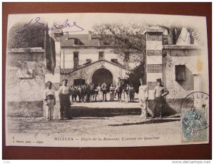 CPA - Algérie - Miliana - Le dépot de la remonte- l'entrée du quartier