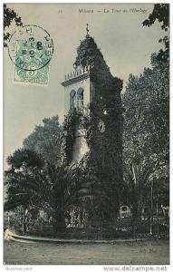 ALGERIE   MILIANA  1) LA TOUR DE L'HORLOGE -  2) LA PLACE CARNOT - 3)  VUE GENERALE -  4) JARDI MAGENTA