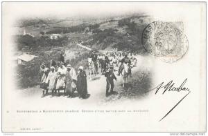 INSURRECTION A MARGUERITTE RETOUR D'UNE BATTUE DANS LA MONTAGNE MILIANA GUERRE ALGERIE 1900
