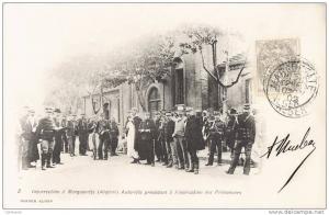 INSURRECTION A MARGUERITTE AUTORITES PROCEDANT A L'INSTRUCTION DES PRISONNIERS MILIANA GUERRE ALGERIE 1900