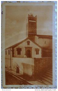 CPA ALGERIE MILIANA LA MOSQUEE ANIMEE