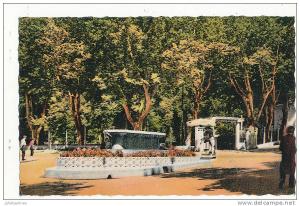 MILIANA ALGERIE LE ROND POINT ET L ENTREE DU JARDIN PUBLIC CPSM BON ETAT