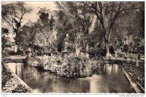 CPA..   MILIANA... JARDIN MAGENTA .   L'ILOT.. ANIME ..BE..