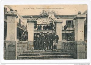 AFRIQUE - ALGERIE - MILIANA - Ecole Primaire Supérieure de Garçons (belle animation)