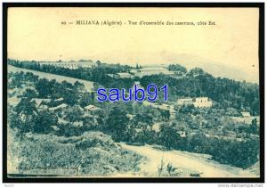 Miliana -  Vue d'ensemble des casernes , côté Est  -  Militaria  -  Réf  24166