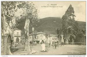ALGERIE.MILIANA.LA PLACE DE L'HORLOGE ET LE ZACCAR