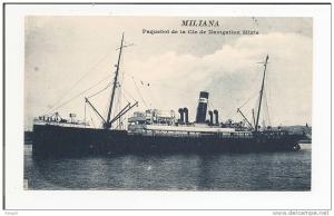 MILIANA  - Paquebot de la Cie de Navigation Mixte