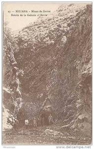 CPA Algérie - Miliana - Mines du Zaccar - Entrée de la Galerie 1e Ravin