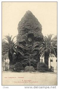 cpa-Algerie-Miliana-tour horloge de la place Carnot-phot Labouche n°2