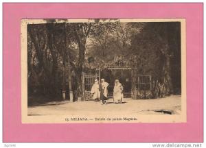 * CPA..ALGERIE..MILIANA.... Entrée   du jardin Magenta