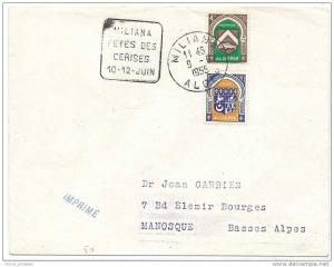 Daguin Algérie superbe Daguin temporaire Fetes des cerises de Miliana en 1955