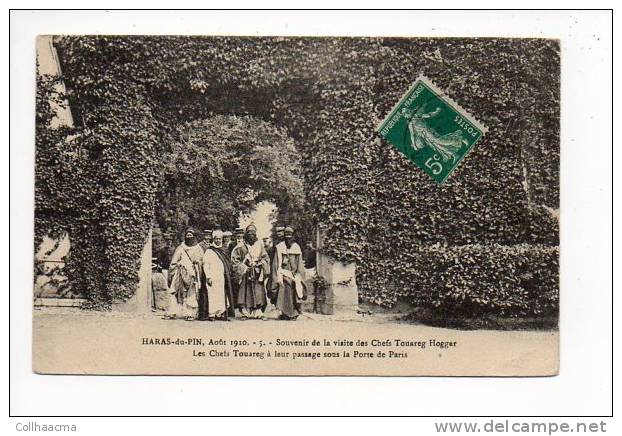 d.61 - Le Haras du Pin - Souvenir 1910 de la visite des Chefs Touareg Hoggar ..... ( voir état ! )