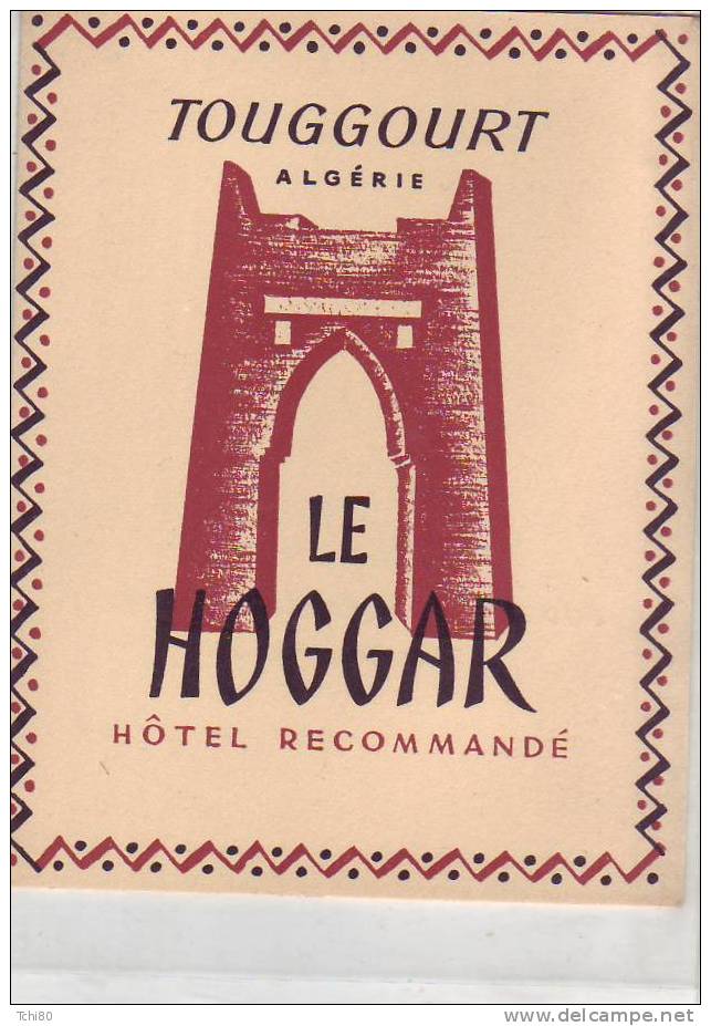 TOUGGOURT_Le Hoggar_Hôtel_publicité