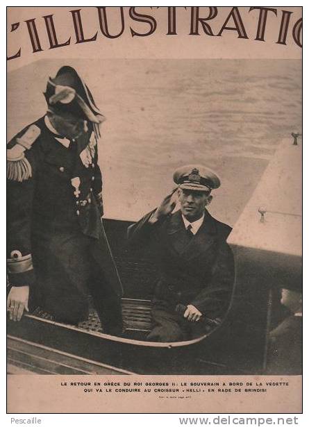 ILLUSTRATION 30 11 1935 GRECE ROI - CHARLEVILLE - ETHIOPIE - HOGGAR - VENISE - TROCADERO PARIS - FOURVOIRIE