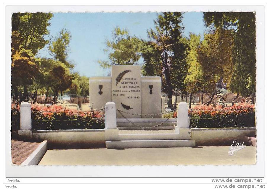 GERYVILLE  LE MONUMENTS AUX MORTS  CARTE CIRCULEE
