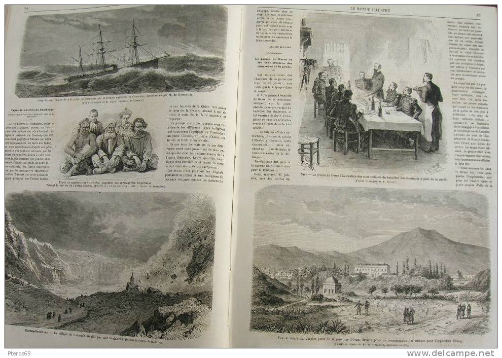 MONDE 1865 N°409GAVARNIE AVALANCHE/ALGERIE GERYVILLE/NICE/MADRID VIERGE D'ATOCHA/LONDRES INCENDIE THEATRE SURREY