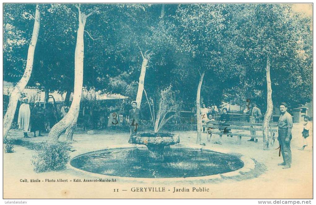 RARE CPA      Geryville  jardin public   (animée)      141