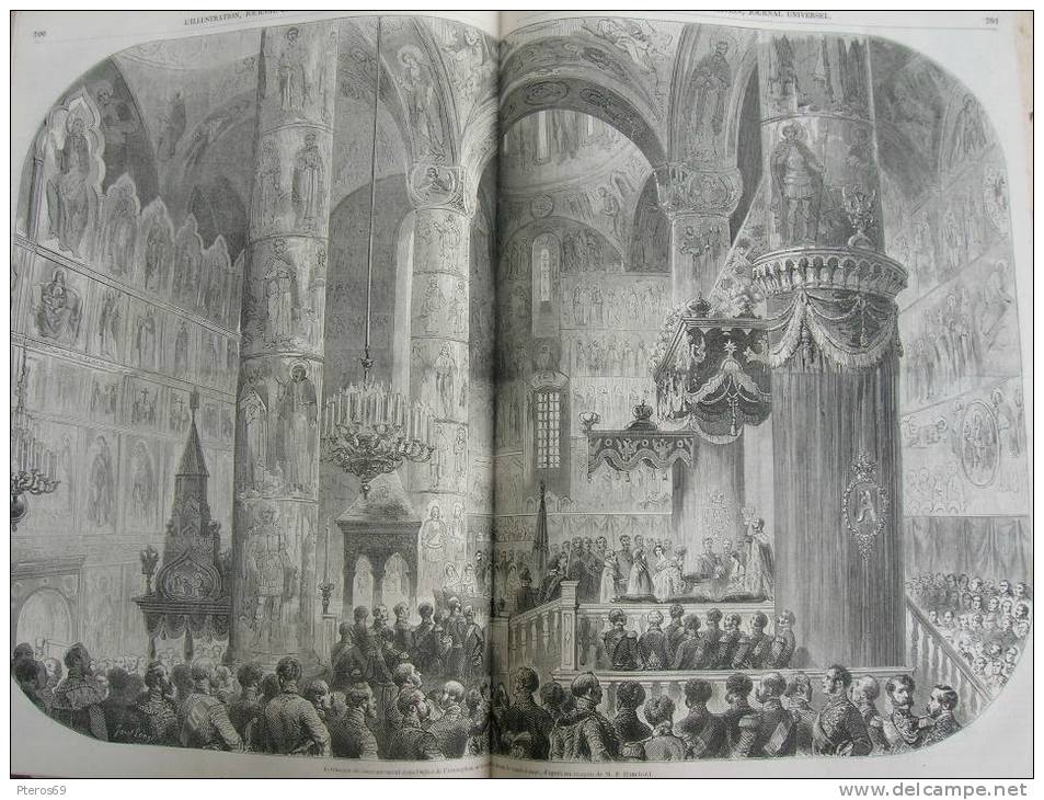 N°709ILLUSTRATION1856CO URONNEMENT TSAR AU KREMLIN/GERYVILLE(ALGERIE ) FETE DU 15 AOUT
