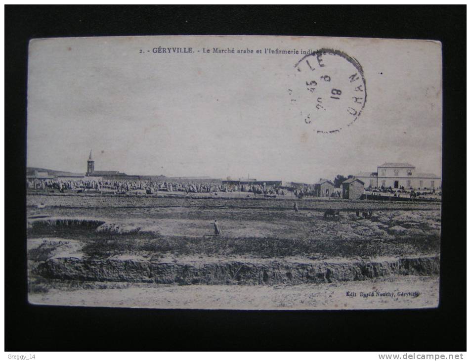 CP Carte postale Algérie Géryville Le Marché Arabe et l´Infirmerie Indigène très animée (5)
