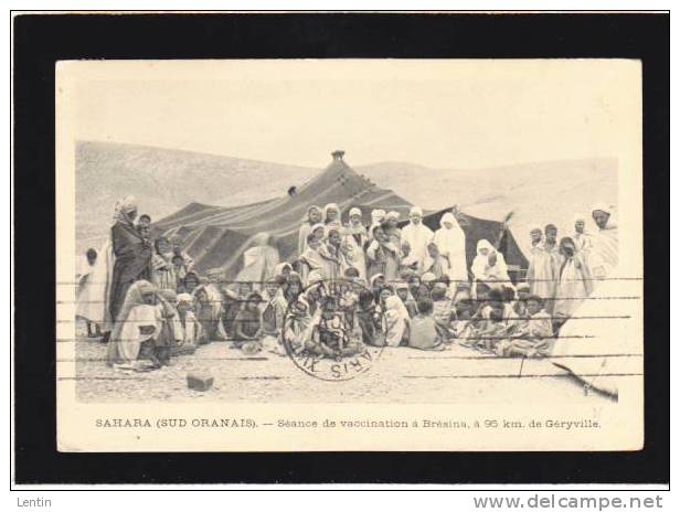 algerie - sahare sud oranais - santé - séance de vaccination a Bresina a 95 km de géryville