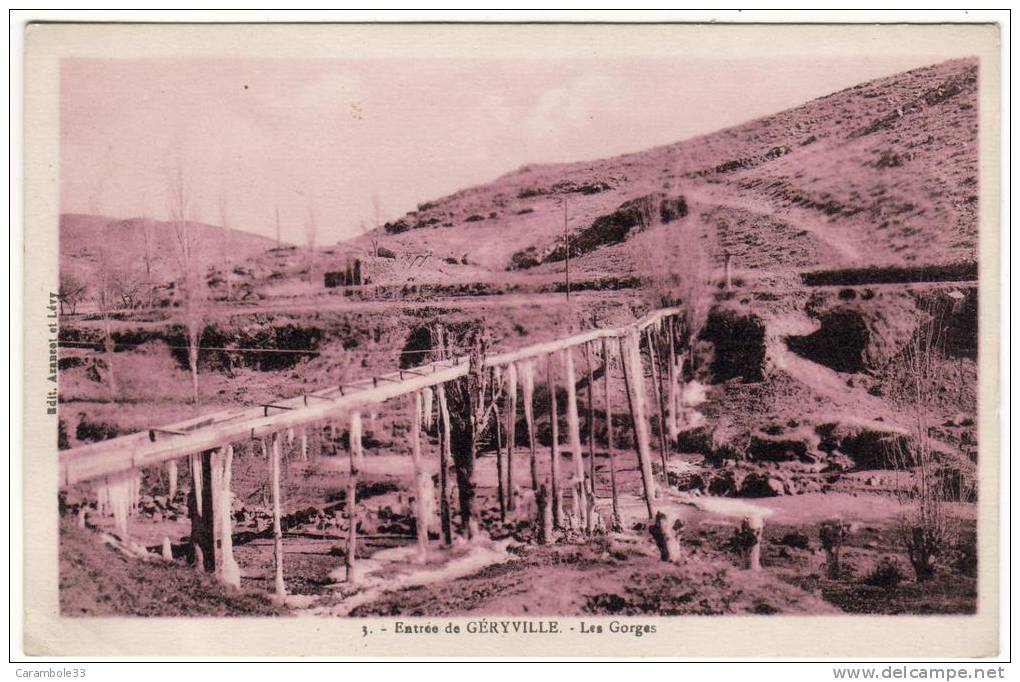 CPA   ALGERIE  Entrée de GERYVILLE  Les Gorges Y5/4011