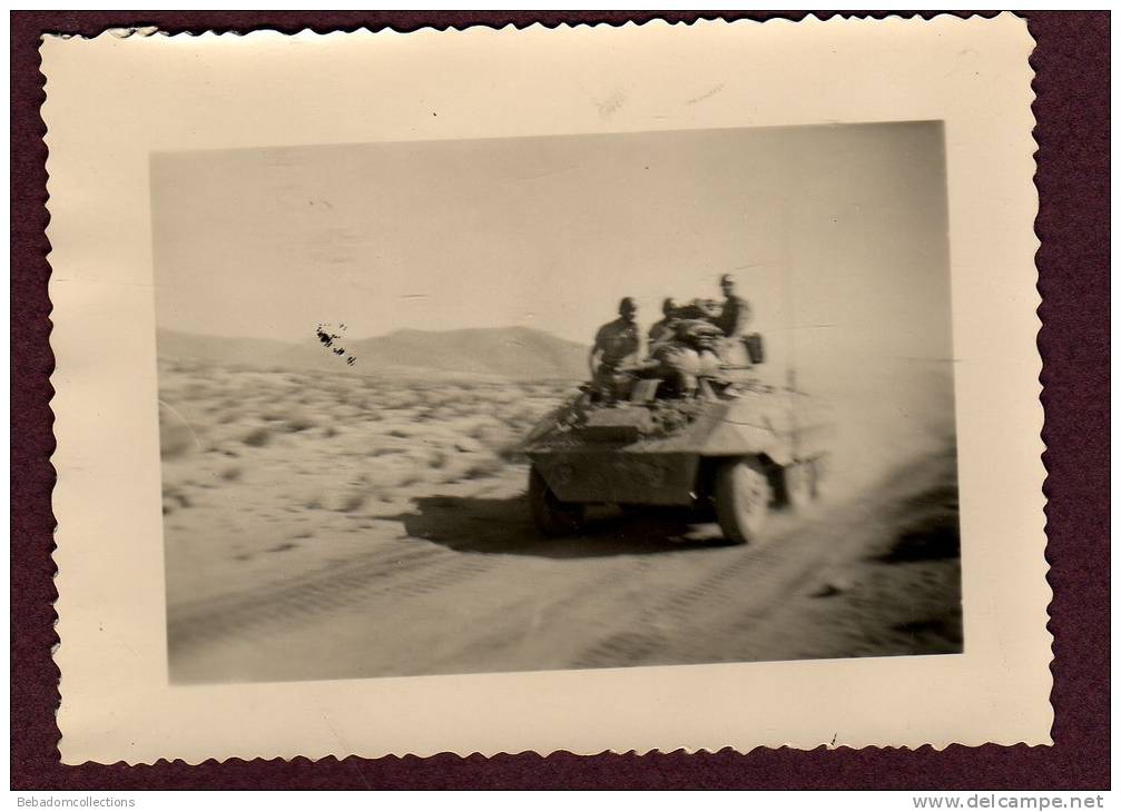 photo GUERRE D´ALGERIE - MILITAIRES - CHAR AUTRO MITRAILLEUR - OPERATION DE GERYVILLE - 1956