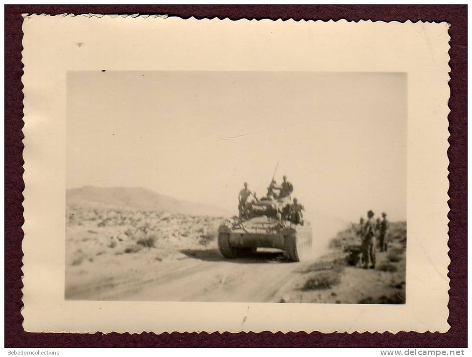 photo GUERRE D´ALGERIE - MILITAIRES - CHAR AUTRO MITRAILLEUR - OPERATION DE GERYVILLE - 1956