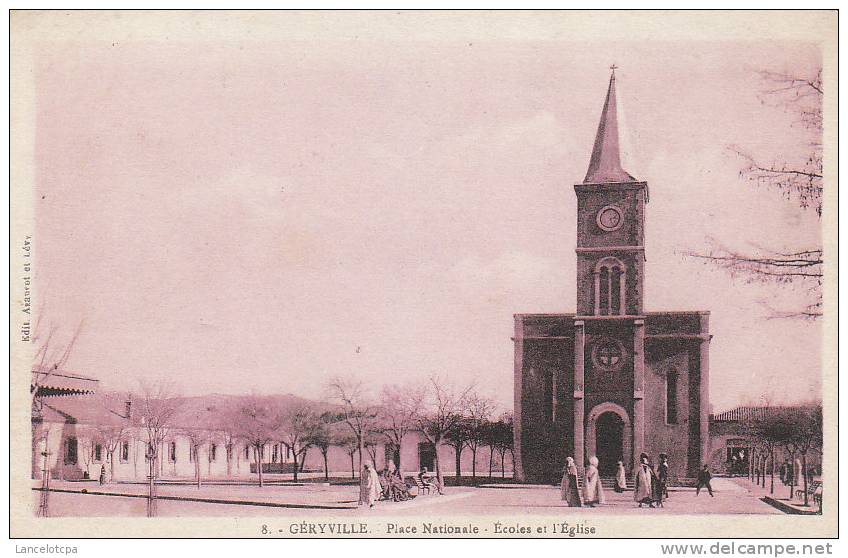 GERYVILLE / PLACE NATIONALE - ECOLES ET EGLISE