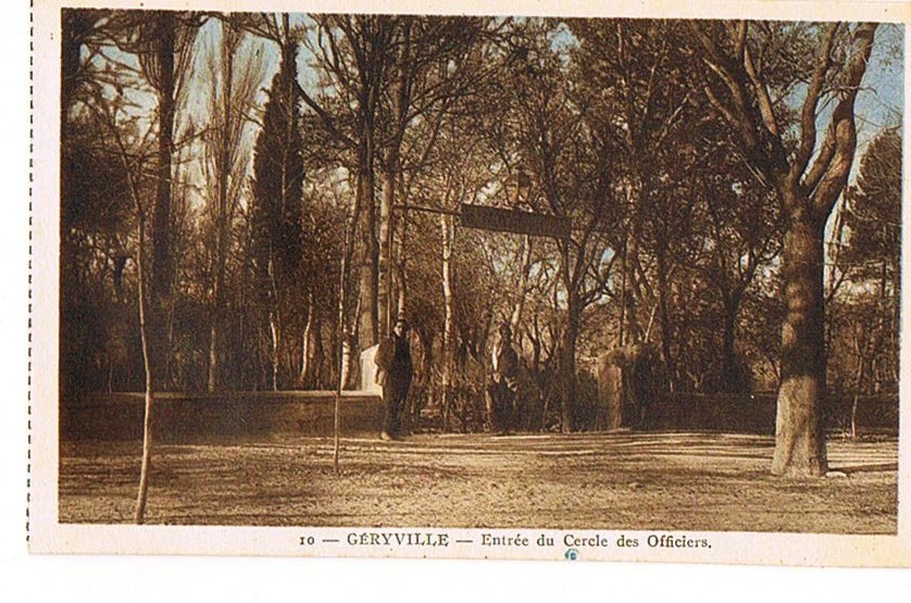 ALGERIE - GERYVILLE -Entrée du Cercle des Officiers - cpsm  -Photo Albert - Alger - neuve
