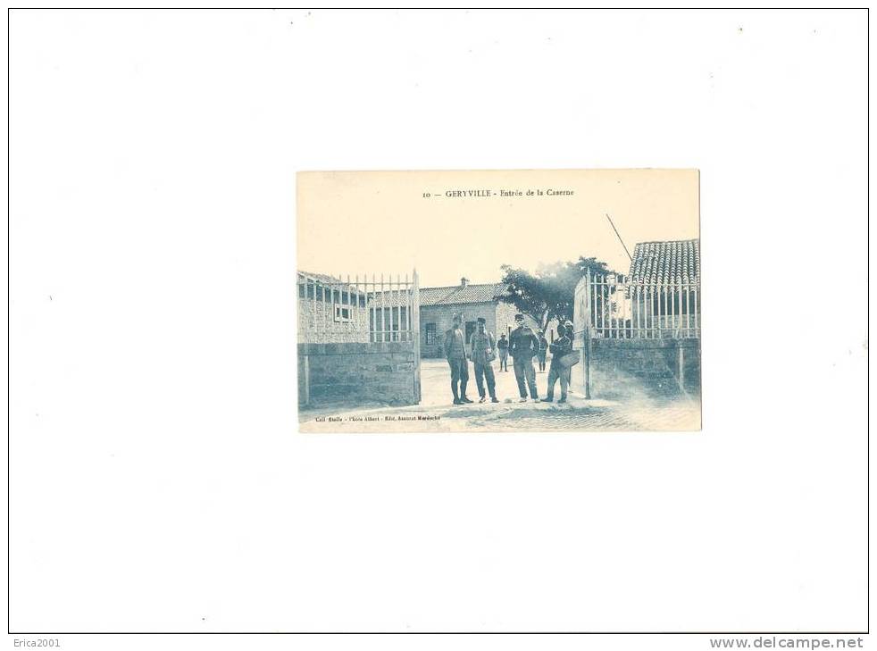 Afrique.Algérie.Villes.Ge ryville  .entrée de la caserne