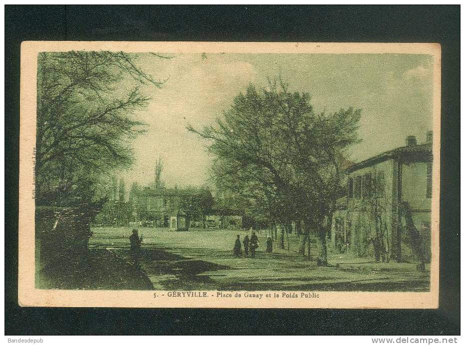 Algérie - Géryville - Place de Ganay - Poids Public (.animée Ets. Photo Albert )