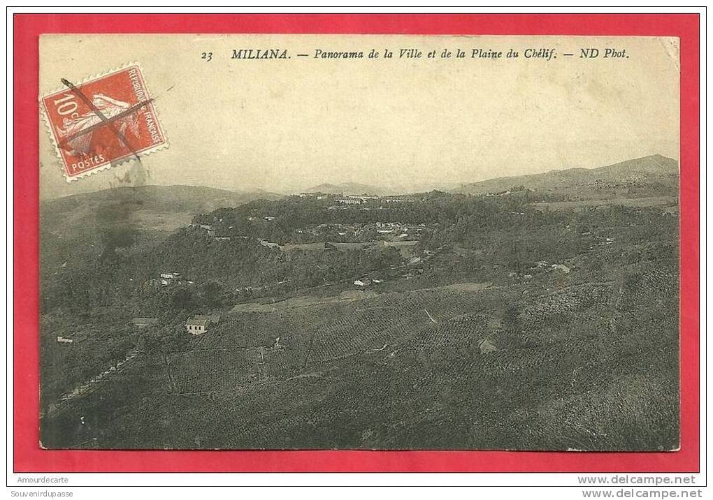 CPA N° 2332 / MILIANA - PANORAMA DE LA VILLE ET DE LA PLAINE DU CHELIF
